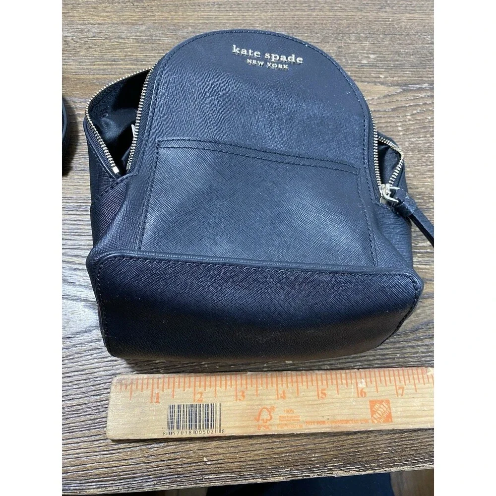 LOT Of 2 Kate Spade Convertible Mini Leather Backpacks used Green/Like New Black